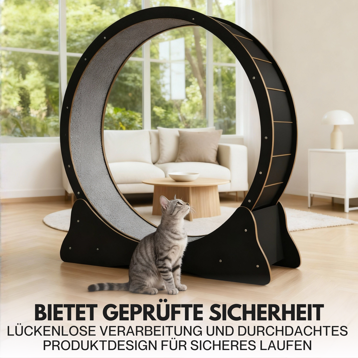 Katzenlaufrad 'Baghira' XXL Groß 120cm Innendurchmesser