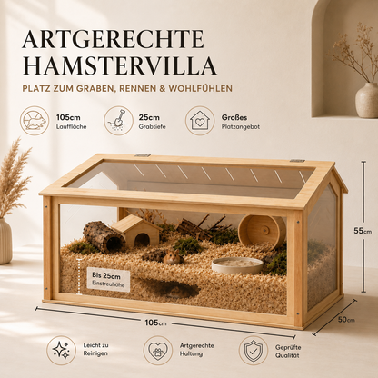 Hamstervilla Theodore 105x55x50cm