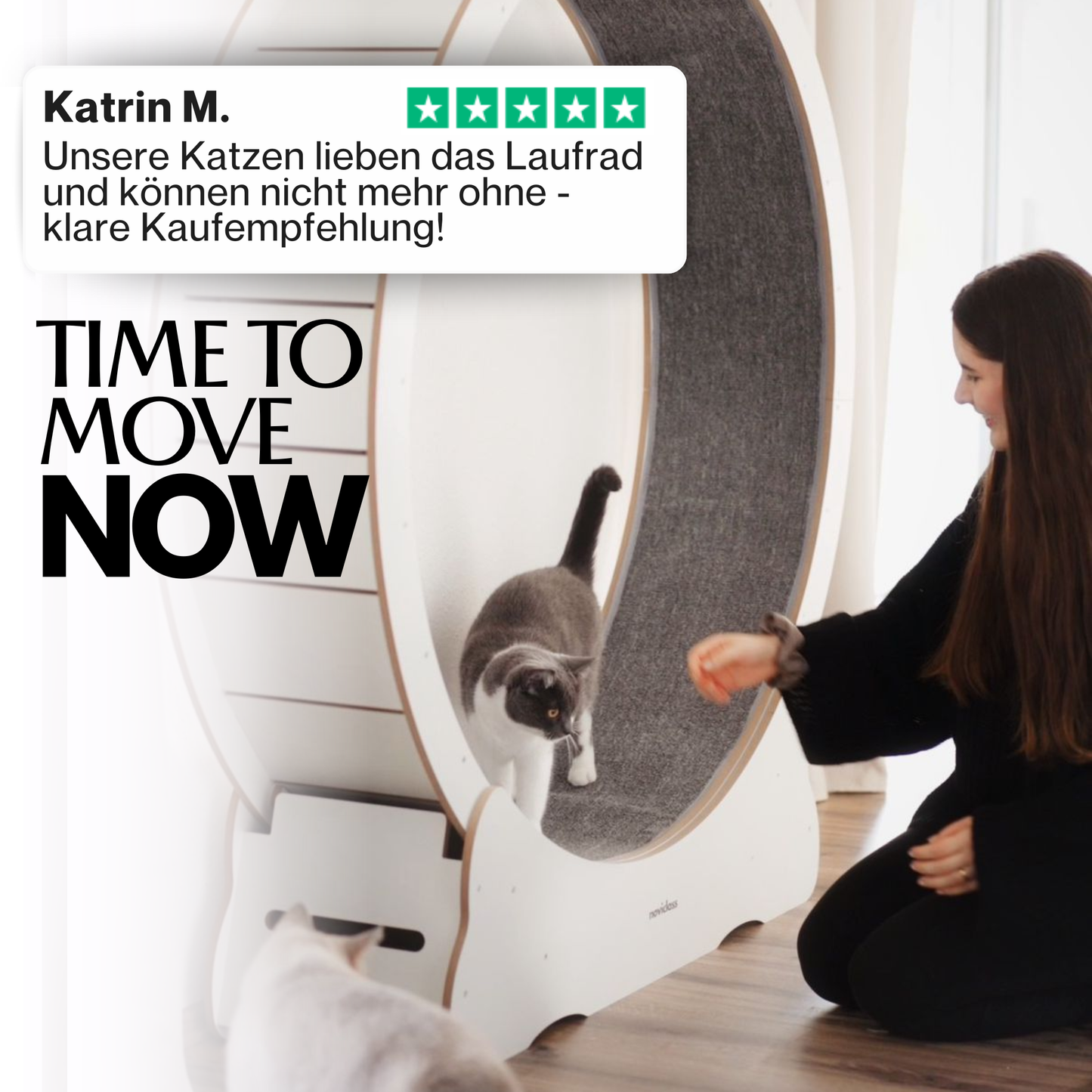 Katzenlaufrad 'Baghira' XXL Groß 120cm Innendurchmesser