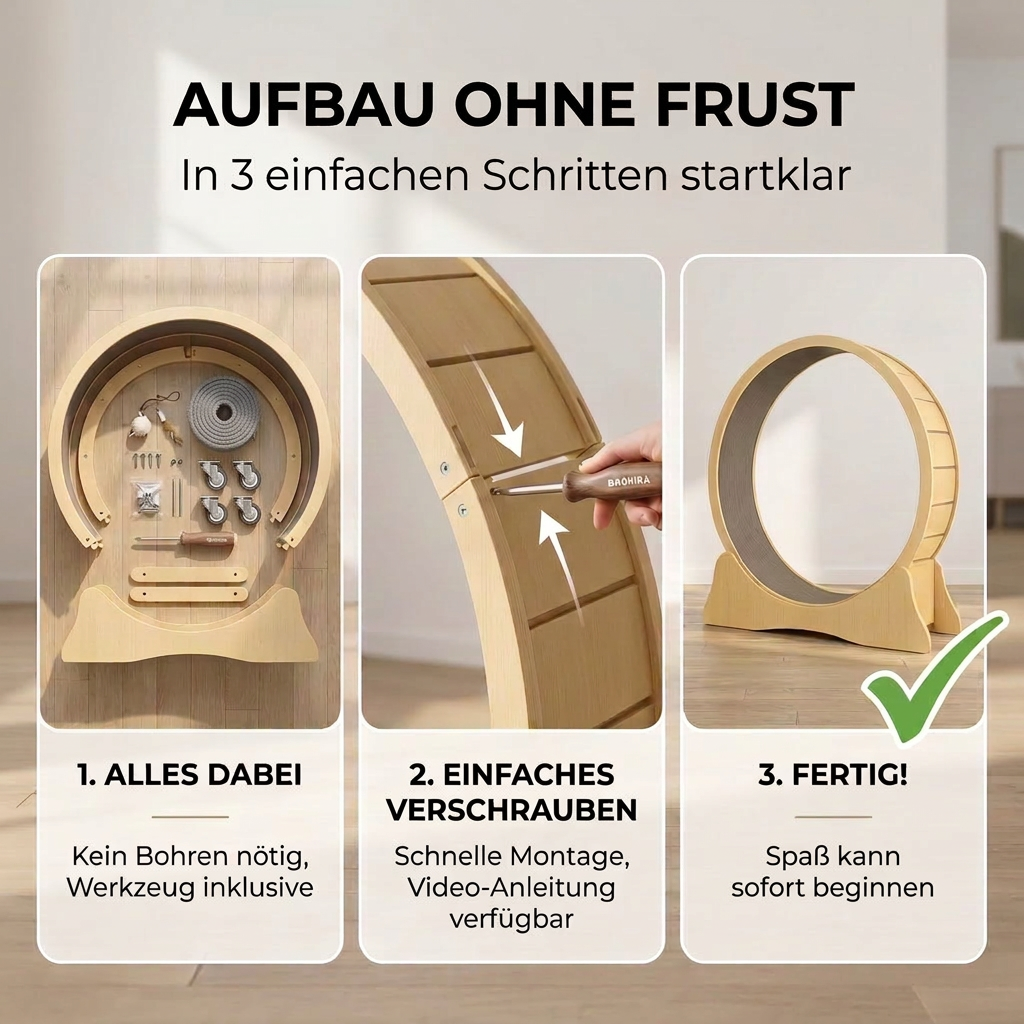 Katzenlaufrad 'Baghira' XXL Groß 120cm Innendurchmesser